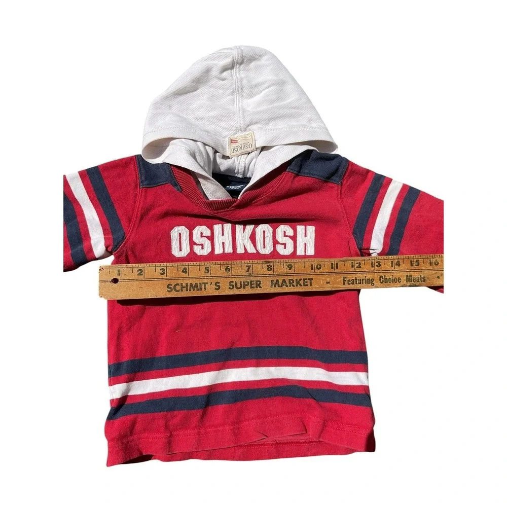 VTG OshKosh B'Gosh‎ Hoodie Red Gray 4|4T